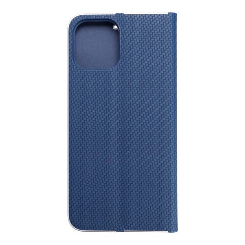 tok / borító Apple iPhone 12 Pro Max kék - book Luna Carbon