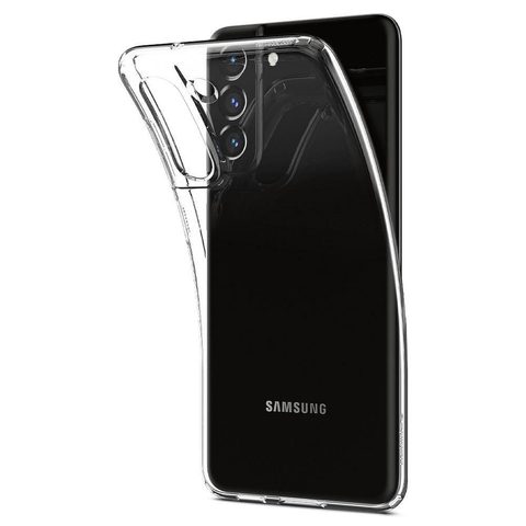 Obal / kryt pre Samsung Galaxy S21 transparentný - SPIGEN Liquid Crystal