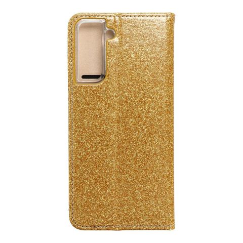 Puzdro / obal pre Samsung Galaxy S21 zlaté - kniha SHINING