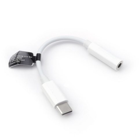 Adaptér / redukcia USB-C na 3,5 mm jack (audio) biely