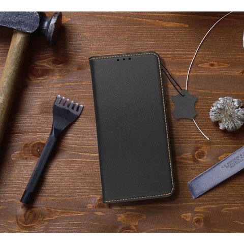 Pouzdro / obal na Xiaomi Redmi 13C černé - knížkové Leather SMART PRO