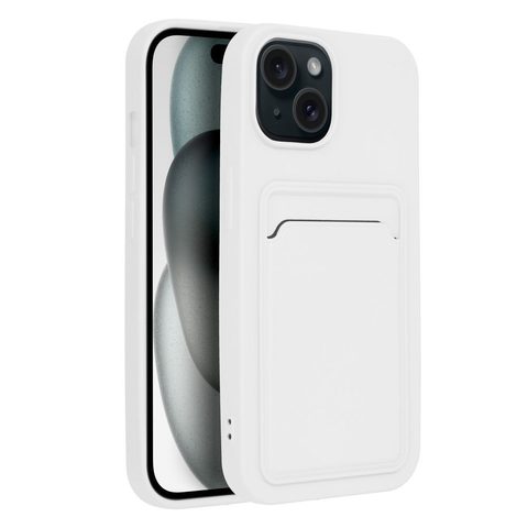 Obal / kryt na Apple iPhone 15 biele - CARD Case