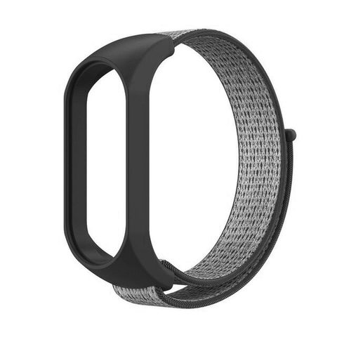 Nylonový řemínek Strap pro Xiaomi Mi Band 5 / 6 / 7 šedý - Strap nylon