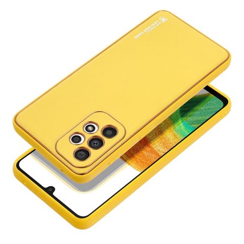 tok / borító Samsung Galaxy A33 5G sárga bőr - Forcell LEATHER