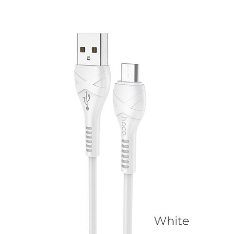 HOCO cable Cool power charging data cable for Micro 1 meter white