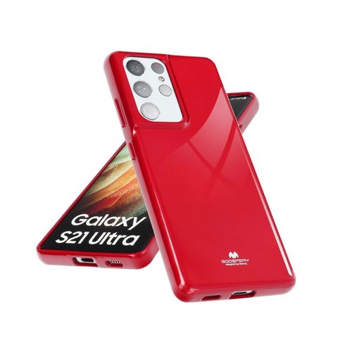 Obal / kryt na Samsung Galaxy A21 červený - Jelly Case Mercury