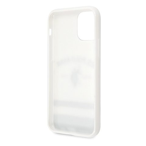 Obal / kryt na Apple iPhone 11 Pro Max biely - Originálne puzdro s čelným krytom US POLO