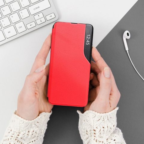 tok / borító Xiaomi Redmi Note 10 Pro piros - könyv SMART VIEW