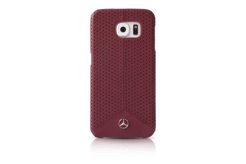 Obal / kryt na Samsung Galaxy S6 dírkovaný červený - Mercedes