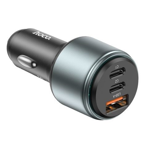 Nabíječka do auta 95W USB + 2x Typ C - Hoco