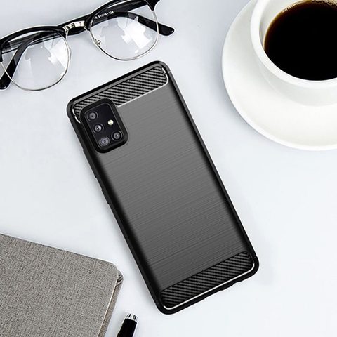 Obal / kryt na Samsung Galaxy A51 5G černý - Forcell Carbon