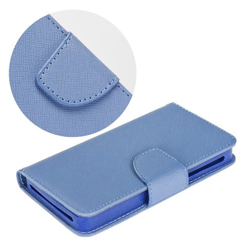 tok / borító univerzális (5,3-5,8") kék - könyv Fancy Book Leather