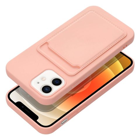 Obal / kryt na Apple iPhone 12 / 12 PRO růžový Forcell CARD CASE