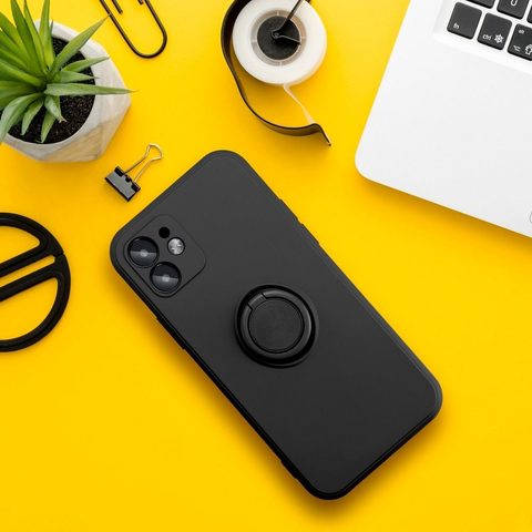 Obal / kryt Forcell SILICONE RING Case na XIAOMI Redmi NOTE 10 / 10S černý