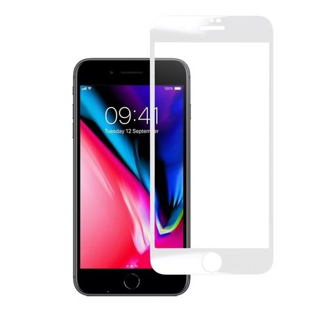 Edzett / védőüveg Apple iPhone 8 Plus fehér - Blue Star 3D