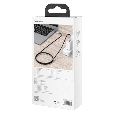 Nabíjecí a datový kabel USB-C / USB-C 1 m černý - BASEUS