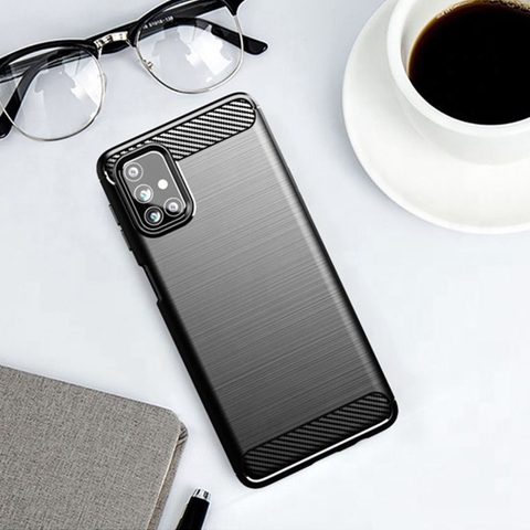 Borító Samsung Galaxy M31s fekete - Forcell CARBON