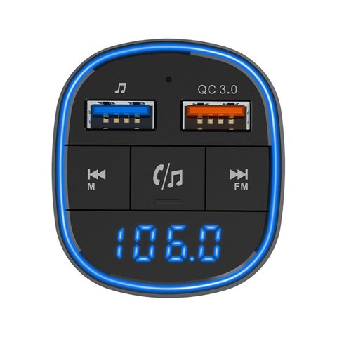 Transmiter FM MP3 bluetooth 5.0 + čtečka karet + 2xUSB QC3.0 BC57