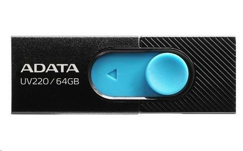 Flash disk USB 2.0 64 GB čierny/modrý UV220 - ADATA