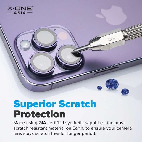 Tvrzené / ochranné sklo kamery Apple iPhone 15 / 15 Plus - X-ONE Sapphire Camera Armor Pro