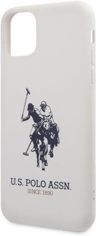 Obal / kryt pre Apple iPhone 11 Pro MAX white - U.S. Polo Big Horse Silicone Effect