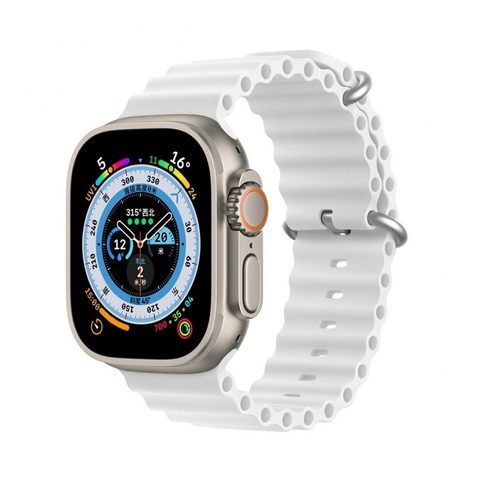 Řemínek na Apple Watch 38/40/41mm bílý - DUX DUCIS Ocean Wave