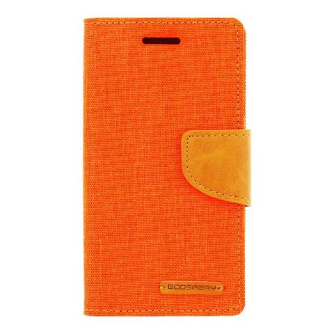 Pouzdro / obal na Samsung Galaxy J1 oranžové - knížkové CANVAS