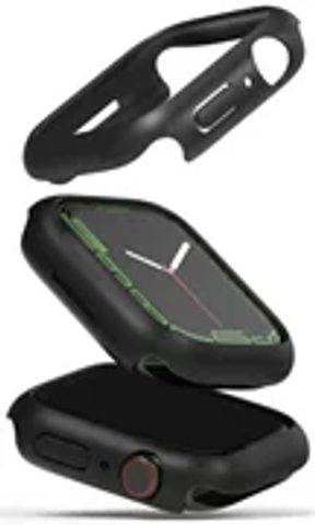 Tok / borító Apple Watch 7/41mm fekete + átlátszó (2db) - Ringke slim watch