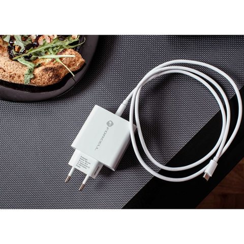 USB/USB C típusú töltő - 3A 45W-os gyorstöltés 4.0 Forcell