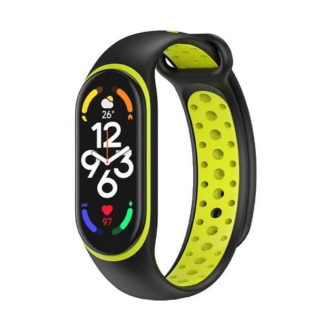 Silikonový řemínek Silicone Strap pro Xiaomi MI Band 5 / 6 / 7 - zelený