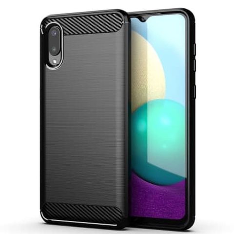 Obal / kryt pre Samsung Galaxy A02s čierny - Forcell CARBON