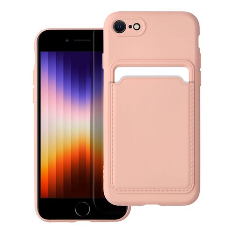 Obal / kryt pre Apple iPhone 7 / 8 / SE 2020 ružové - Forcell CARD CASE