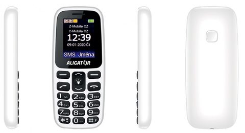 ALIGATOR A220 Senior Dual SIM - biely