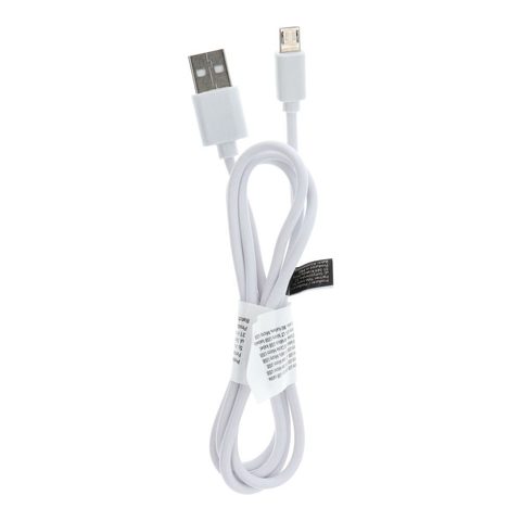 Kabel Micro USB s prodlouženou koncovkou 1m bílý