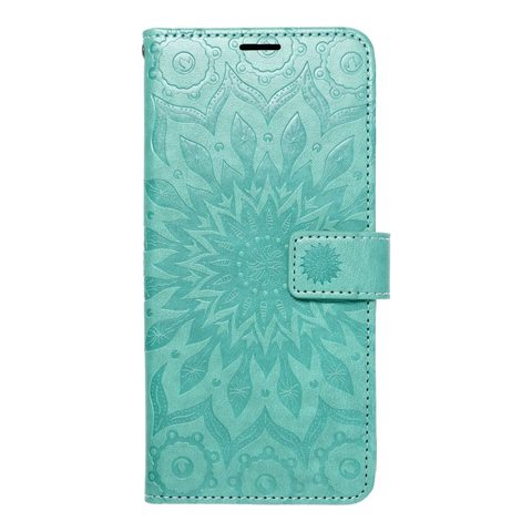 Puzdro / obal na Samsung Galaxy A15 zelené mandala - kniha MEZZO
