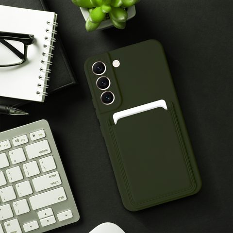 Obal / kryt na Samsung Galaxy A03S zelená - Forcell CARD Case