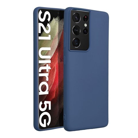Védőborító Samsung Galaxy S21 Ultra Blue - Forcell SILICONE LITE