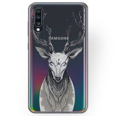Obal / kryt na Samsung A70 průhledný - Ultra Trendy Deer