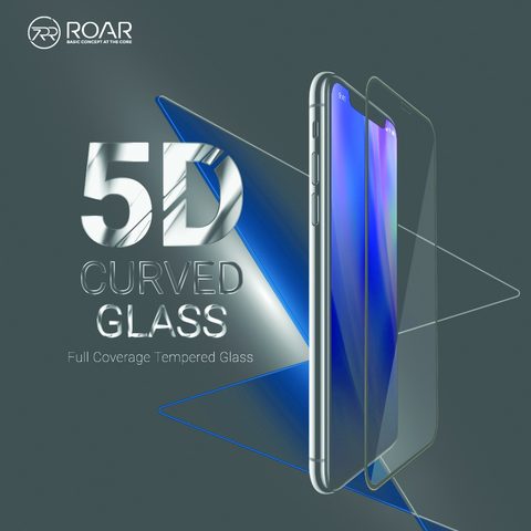 Tvrzené / ochranné sklo Samsung Galaxy A70 black - 5D Full Glue Roar Glass