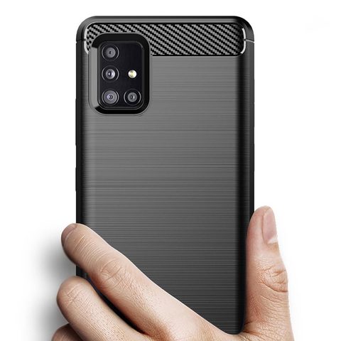 Obal / kryt na Samsung Galaxy A51 5G černý - Forcell Carbon