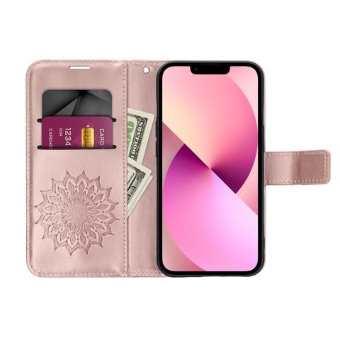 Puzdro / obal pre Apple iPhone 12 / 12 Pro old pink mandala - kniha Forcell MEZZO
