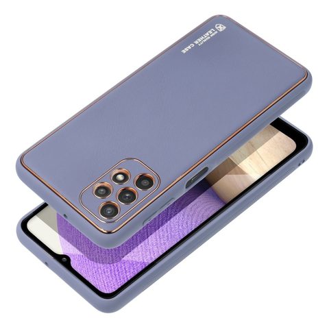 Obal / kryt na Samsung Galaxy A12 modrý - Forcell LEATHER Case