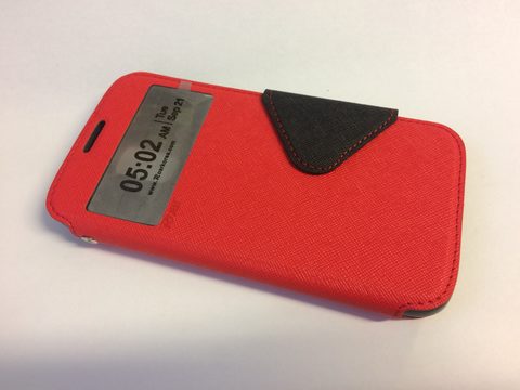 tok / borító Samsung Galaxy S5/N9600 piros - könyv Fancy Diary