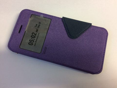 Puzdro / obal pre Apple Iphone 7 Plus / 8 Plus fialovo-modré - kniha Fancy Diary