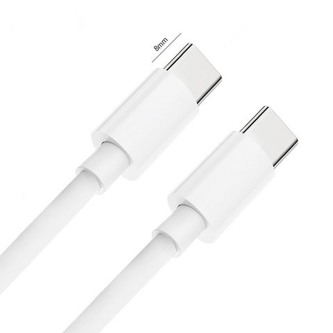 Datový kabel USB-C / USB-C 3A PD60W 1m bílý