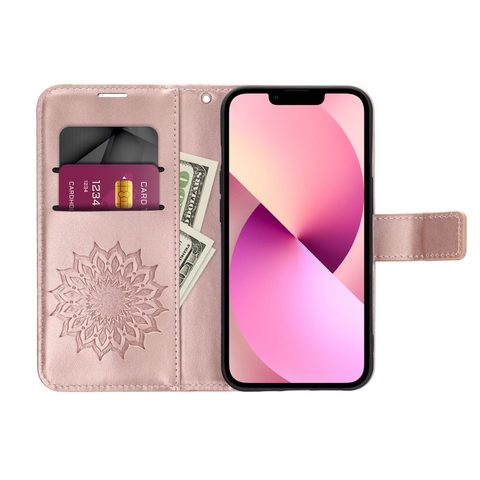 Pouzdro / obal na Apple iPhone 7 / 8 / SE 2020 / SE 2022 mandala rose gold - knížkové Forcell MEZZO Book