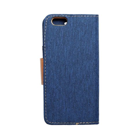 Puzdro / obal pre Apple iPhone 6/6S modré - kniha Canvas