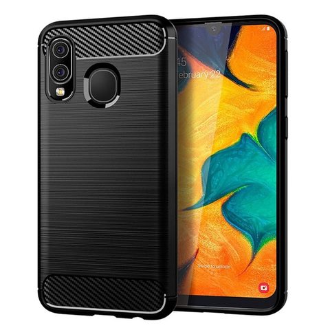 Obal / kryt pre Samsung Galaxy A40 čierny - Forcell CARBON