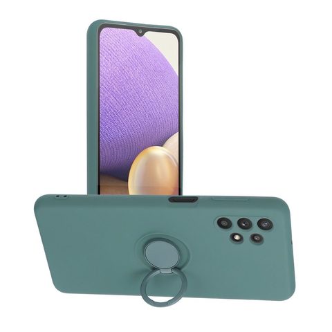Obal / kryt pre Samsung Galaxy A32 5G zelený - Forcell Silicone RING Case