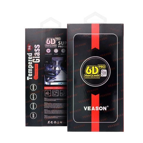 Tvrzené / ochranné sklo Apple iPhone 15 Pro Max černé - 6D Pro Veason